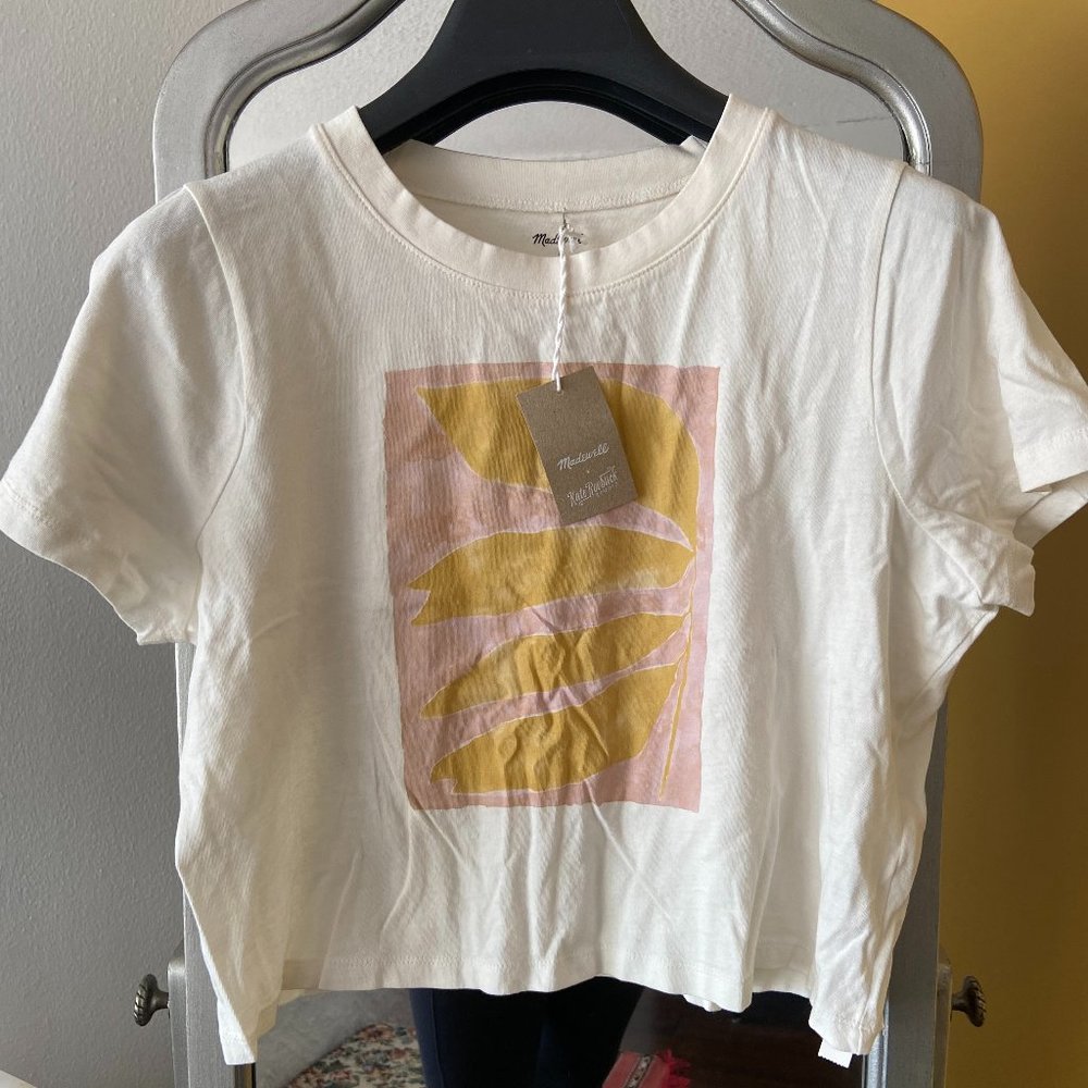 MADEWELL X KATE ROEBUCK ECHO GRAPHIC SOFTFADE PERFECT VINTAGE OVERSIZED TEE, Med